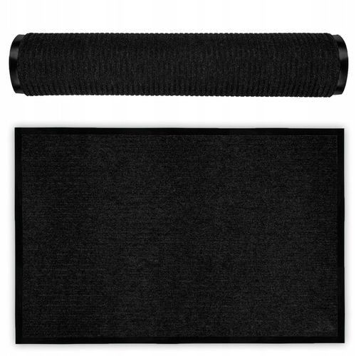 Wycieraczka mata do butów pod drzwi wejściowa czarna zewnętrzna 90x150cm na Arena.pl