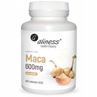 Aliness MACA korzeń EKSTRAKT 10:1 MOCNY EKSTRAKT 600 mg Pamięć SEKS LIBIDO