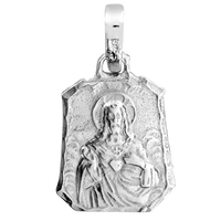 SREBRNY SZKAPLERZ MEDALIK DWUSTRONNY SREBRO PRÓBY 925