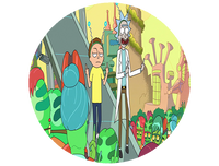 Opłatek na tort Rick i Morty