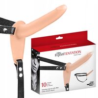 Wibrujący penis strap on. Sztuczny członek.