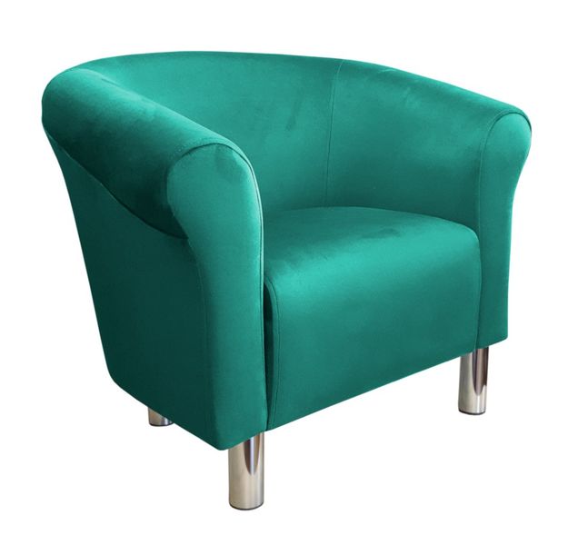 Fotel Milo MG20 nogi chrom turkus zdjęcie 1