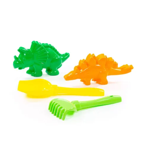 Zestaw zabawek dla dzieci do piaskownicy Łopatka Grabki Foremki Dinozaury na Arena.pl