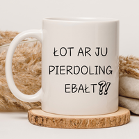 CHAMSKI KUBEK BEZ CENZURY | ŚMIESZNY PREZENT | DO PRACY BIURA DOMU | 330 ml