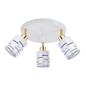 KINKIET E27 LED ELEN BIAŁY ZŁOTY RUCHOMY 3X350 STOPNI