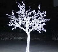 DUŻE ZEWNĘTRZNE DRZEWKO LED AKRYL BIAŁE ZIMNE 120CM FLASH GD521