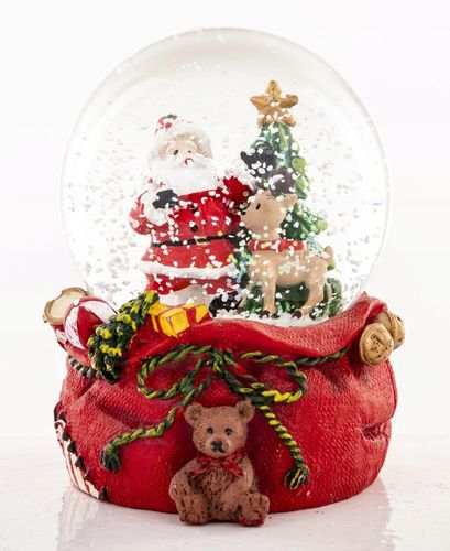 KULA ŚNIEŻNA Z MIKOŁAJEM I RENIFEREM 8,5x7x6,5CM na Arena.pl