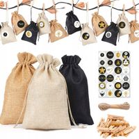 Kalendarz ADWENTOWY Torebki DIY Zestaw KOMPLET Do Wypełnienia Świąteczny 24