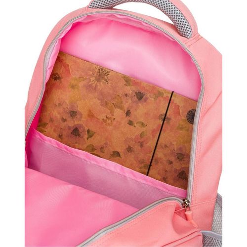 szkolny, różowy plecak z oddychającego poliestru z pasem na Arena.pl