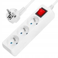 PRZEDŁUŻACZ LISTWA SIECIOWA ZASILAJĄCA GRUBY KABEL UZIEMIENIE 3