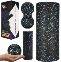 ZESTAW ROLLERÓW DO MASAŻU 4W1 ROLLER+MINI WAŁEK+DUOBALL+PIŁKA PREZENT