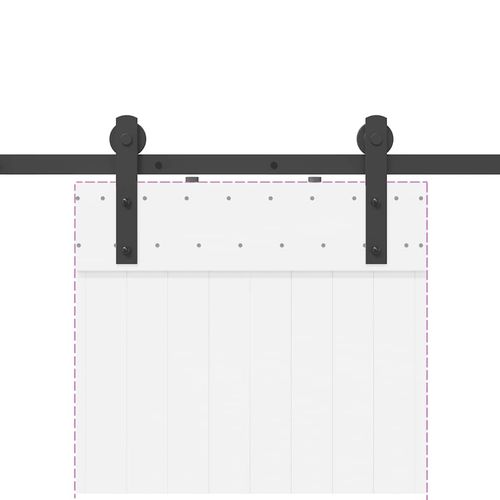 System do montażu drzwi przesuwnych, 152 cm, stal, czarny na Arena.pl