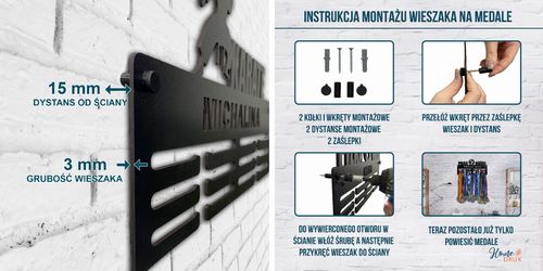 Wieszak na medale TRI twoje imię dowolny tekst 35.3 na Arena.pl