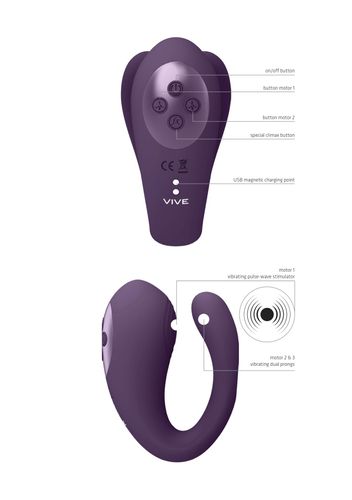 Yoko - Triple Action Vibrator Dual Prongs With Clitoral Pulse Wave na Arena.pl