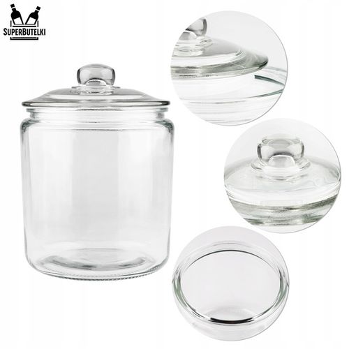 Słoik szklany 4 L pojemnik kuchenny na GRZYBY SUSZONE ŻYWNOŚĆ MĄKĘ KAWĘ na Arena.pl