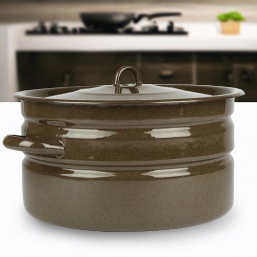 GARNEK EMALIOWANY POWDILAK 14 L Z POKRYWKĄ DO GOTOWANIA POTRAW PRZETWORÓW na Arena.pl