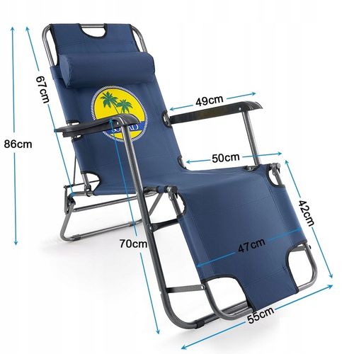 3 WZORY LEŻAK PLAŻOWY FOTEL OGRODOWY SKŁADANY NA PLAŻĘ 2W1 na Arena.pl