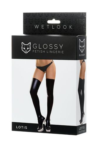 glossy shiny wetlook stockings lotis - black m na Arena.pl