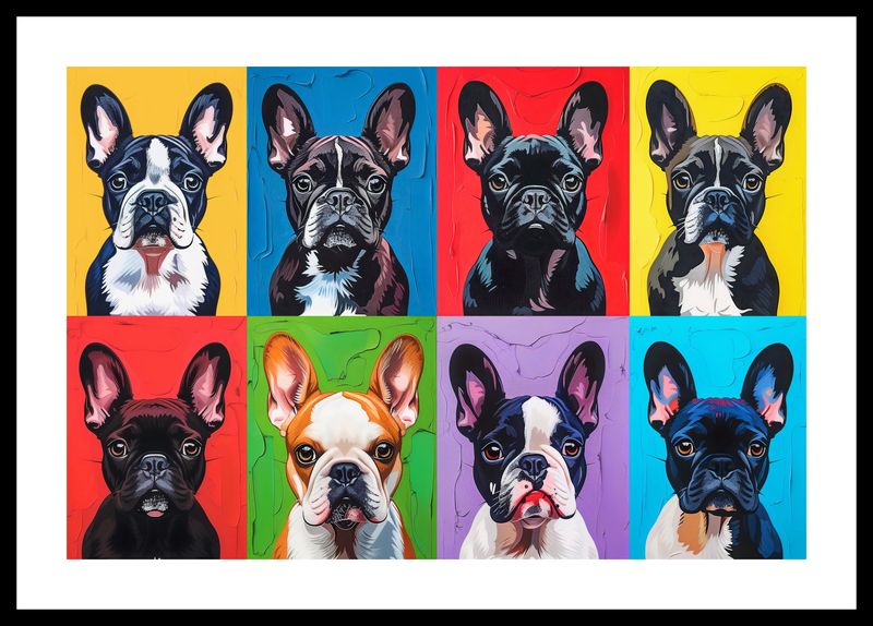 Plakat 45x30cm Buldogi Francuskie zdjęcie 3