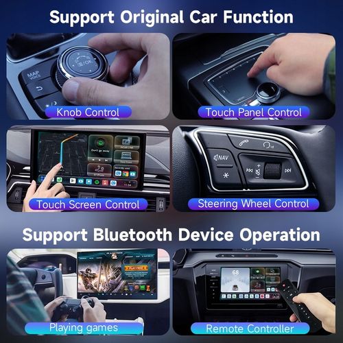 HEYINCAR Carplay Adapter bezprzewodowy Android Auto 8/128G YouTube SIM WIFI na Arena.pl