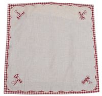 Obrus z kokardką w kratkę bordo 85x85 cm