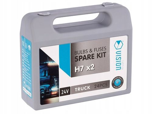ZASOBNIK ŻARÓWEK 2x H7 24V 70W + 22 EL. BEZPIECZNIKI ŻARÓWKI CIĘŻARÓWKA TIR na Arena.pl