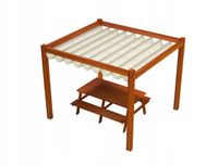 ROLETA RZYMSKA POZIOMA WODOSZCZELNA ZWIJANA NA DACH PERGOLI BEŻOWA 4X4