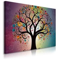 Obraz Do Sypialni Kolorowe Drzewo Liście Abstrakcja Styl Boho 90cm x 60cm