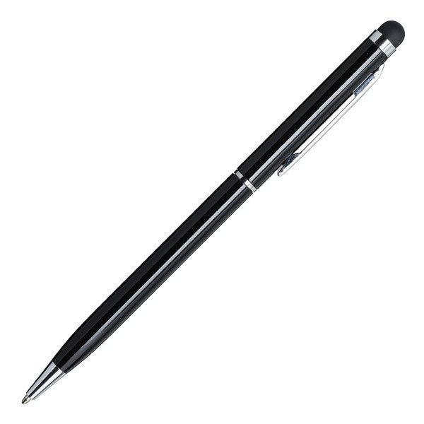 Długopis aluminiowy Touch Tip, Czarny zdjęcie 3