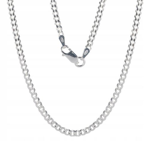 Męski srebrny łańcuszek pancerka 55 cm srebro próba 925 oryginalny na Arena.pl