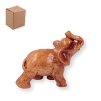 figurka dekoracyjna 8szt. wzór słonik brązowy wys.6cm.