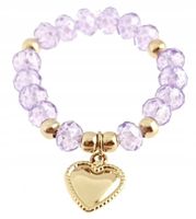 3732k Pierścionek kryształki stal chirurgiczna