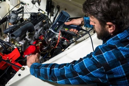 OPALARKA ELEKTRYCZNA MOCNA Z REGULACJĄ 2 BIEGI MAX 600°C + 4 DYSZE na Arena.pl
