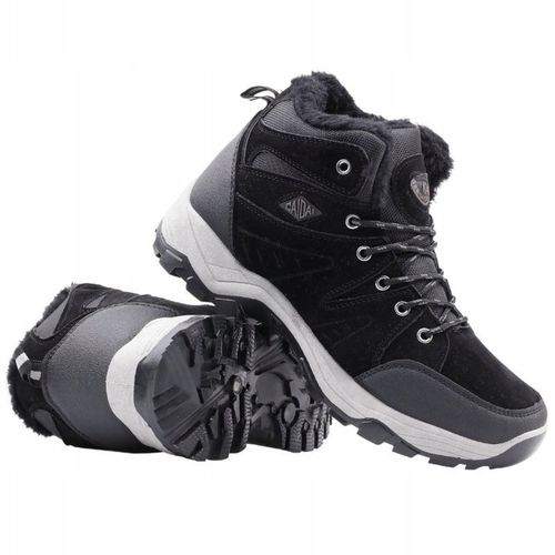 CZARNE BUTY SPORTOWE MĘSKIE ZIMOWE OCIEPLANE ŚNIEGOWCE TRAPERY DLA na Arena.pl