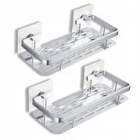 2 SZT PÓŁKA WISZĄCA SAMOPRZYLEPNA LOFT ŚCIENNA ŁAZIENKOWA POD PRYSZNIC