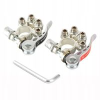 2x KLEMY ZACISKOWE ZŁĄCZA ZACISKI DO AKUMULATORA DODATENIE UJEMNE MOSIĘŻNE