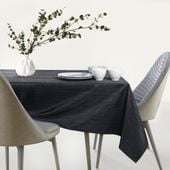 Obrus Plamoodporny  VESTA 155x500 Owal Czarny AmeliaHome
