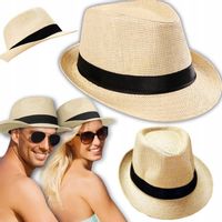 KAPELUSZ DAMSKI MĘSKI BUCKET HAT LETNI PLAŻOWY LEKKI SŁOMKOWY NA LATO WZORY