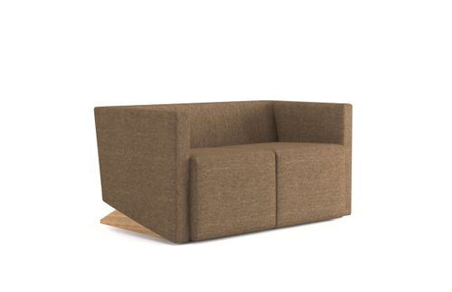 Sofa Plain 138cm brązowa jasna D2 na Arena.pl