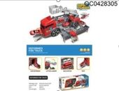 Transporter ciężarówka auto 2w1 parking laweta czerwony