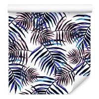 Tapeta do jadalni kolorowe liście palmowe natura