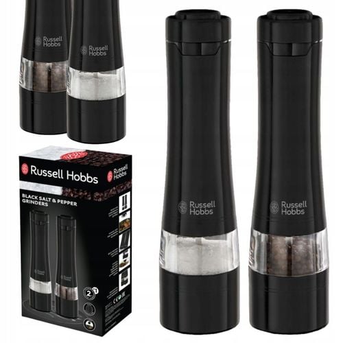MŁYNEK DO SOLI I PIEPRZU RUSSELL HOBBS ZESTAW 2 SZT. CZARNE REGULACJA na Arena.pl