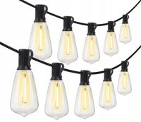 GIRLANDA Lampki Ogrodowe Żarówki 20LED E12 Wiszące 11,5m Na Balkon 4399