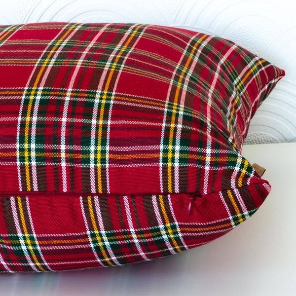 Poszewka Świąteczna Poduszka z Czerwonej Kraty 50x50 zdjęcie 7