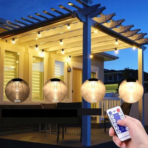 GIRLANDA SOLARNA lampki ogrodowe ŻARÓWKI duże LED na Arena.pl