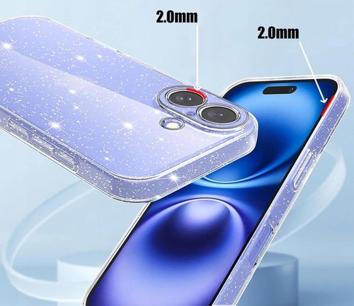 Etui do iPhone 16 SILIKONOWE BROKAT clear CASE + SZKŁO OCHRONNE 9H na Arena.pl