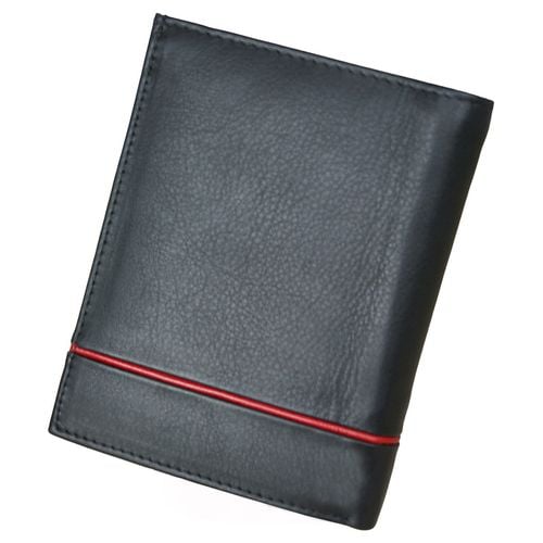 portfel z lampasem vimax - czarno-czerwony na Arena.pl