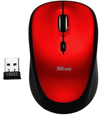 Mysz Trust Yvi Wireless (19522) Czerwona na Arena.pl