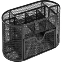 Przybornik organizer na biurko 8 komór szufladka z metalowej siatki