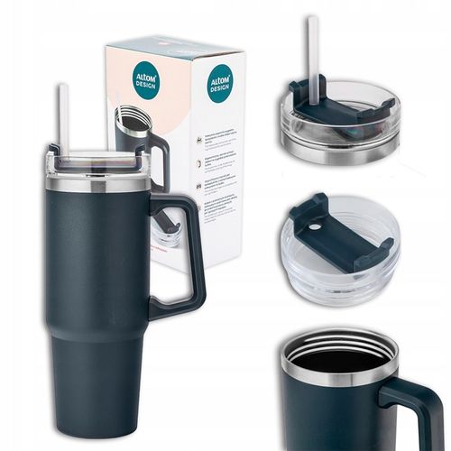 Kubek termiczny bidon butelka termiczna do samochodu ze słomką Altom 880 ml na Arena.pl